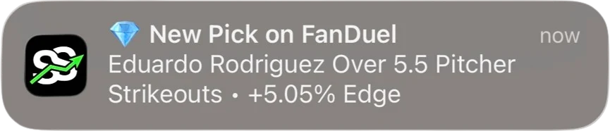 SharpLine Sports push notification: New Pick on FanDuel